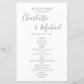 Elegantes Unterschrift-Skript Hochzeitsprogramm (Vorderseite)