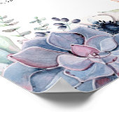 Elegantes, üppiges Hochzeitsdiagramm Poster (Ecke)