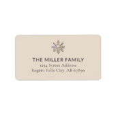 Elegantes Urlaubsadressen-Label Adressaufkleber (Vorne)