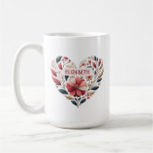 Elegantes Valentine Herz Kaffeetasse (Links)