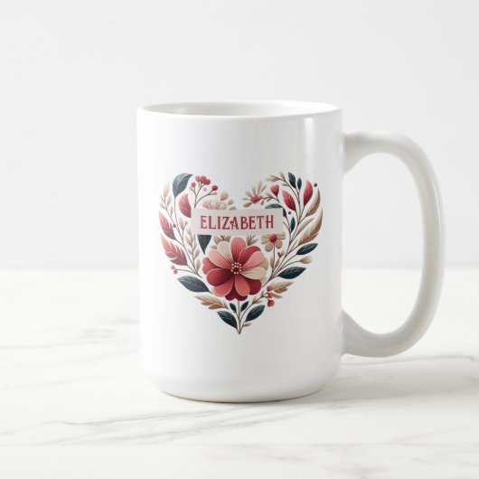 Elegantes Valentine Herz Kaffeetasse (Rechts)