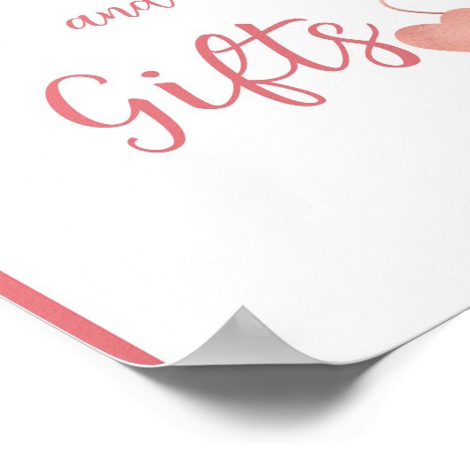 Elegantes valentinisches Brautparty Poster (Ecke)