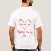 Elegantes Valentinisches Herzdesign T-Shirt (Rückseite)