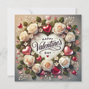 Elegantes Valentinstag-Design mit Rose