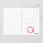 Elegantes Valentinstag - Herz und Reben Postkarte (Rückseite)