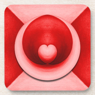 Elegantes Valentinstag-Liebesherz Getränkeuntersetzer