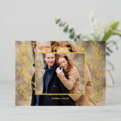 Elegantes Valentinstag Script-Foto Folien Feiertagskarte (Stehend vorne)