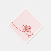 Elegantes Valentintagspapier Napkins zum Abendesse Serviette (Ecke)