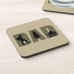 Elegantes Vatertagsgeschenk Camping Wandern Papa Getränkeuntersetzer
