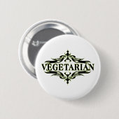 Elegantes Vegetarier Button (Vorne & Hinten)