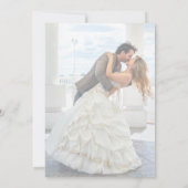 Elegantes Vellum Black & White Overlay Foto Hochze Save The Date (Rückseite)