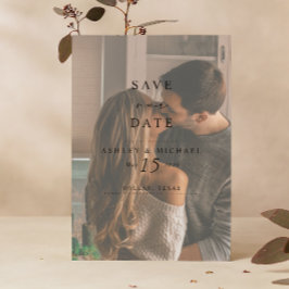 Elegantes Vellum Overlay Wasserfarbe 2 Foto Hochze Save The Date