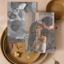 Elegantes Vellum Overlay Wasserfarbe Foto Hochzeit