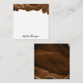 Elegantes Velvet Rost Gold Marmorplatz 2 Mitteilungskarte (Vorne/Hinten)