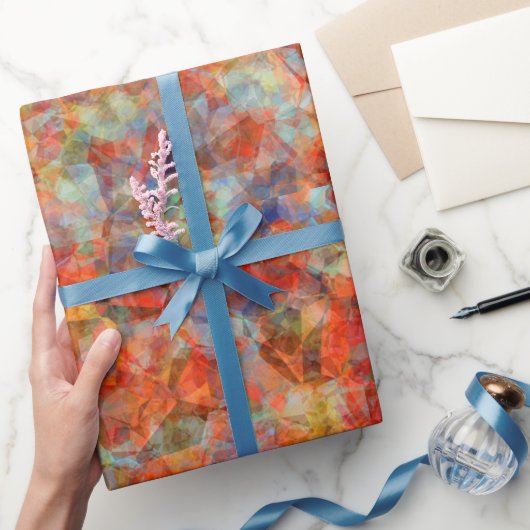 Elegantes verbranntes orange Prisma Geschenkpapier (Schenken)