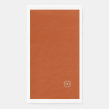 Elegantes verbranntes orangefarbenes Monogrammwapp