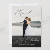 Elegantes Verheiratet Kleines Weihnachtskalligrafi Einladung (Vorderseite)