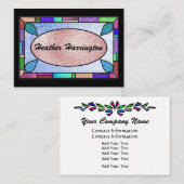 Elegantes verkettetes Glas Visitenkarte (Vorne/Hinten)