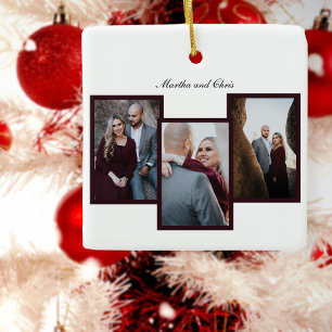 Elegantes Verlobtes Verheiratetes Script 3 Foto Co Keramikornament