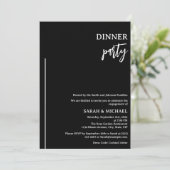 Elegantes Verlobung Dinner Einladung (Stehend Vorderseite)
