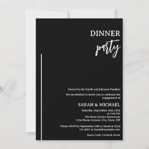 Elegantes Verlobung Dinner Einladung