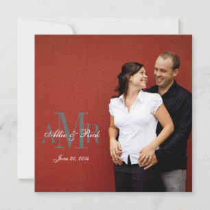 Elegantes Verlobung Foto Hochzeit Einladung Front