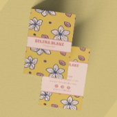 Elegantes, vertikales Blumendesign - Chic und mode Visitenkarte