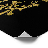 Elegantes Verziert Gold Frohe Weihnachtsgebäck Sig Poster (Ecke)