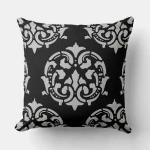 Elegantes verziertes Damastmuster Kissen
