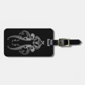 Elegantes Verziertes Design Gepäckanhänger (Vorderseite horizontal)