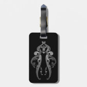 Elegantes Verziertes Design Gepäckanhänger (Rückseite vertikal)