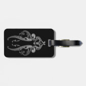 Elegantes Verziertes Design Gepäckanhänger (Rückseite horizontal)