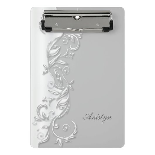 Elegantes Verziertes Design Mini Klemmbrett (Vorderseite)