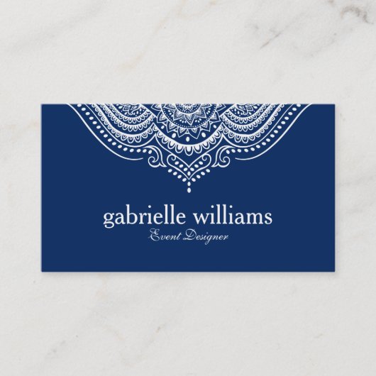 Elegantes Verziertes geometrisches Design Visitenkarte (Vorderseite)