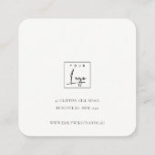 Elegantes Verziertes Gold Aquamarin Mandala Earrin Quadratische Visitenkarte (Rückseite)