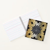 Elegantes Verziertes Gold Leafy Rahmen Wedding Gue Notizblock (Innenseite)