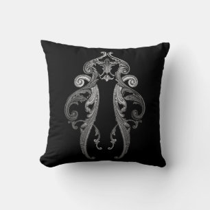 Elegantes verziertes Gothic-Design (Version 2) Kis Kissen