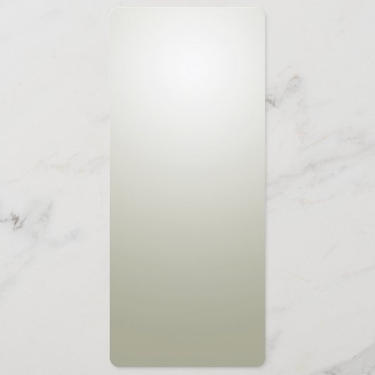 Elegantes Verziertes Hochzeitsmenü Menükarte (Rückseite)