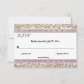 Elegantes Verziertes, klassisches Script RSVP Karte (Vorderseite)