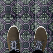 Elegantes Verziertes Lacy Blue Lila Cream Muster Fliese