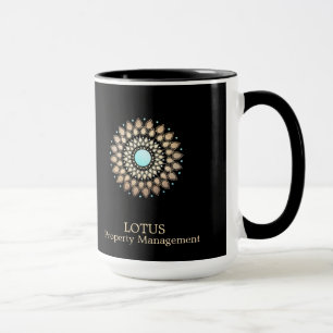 Elegantes Verziertes Logo Schwarz Tasse