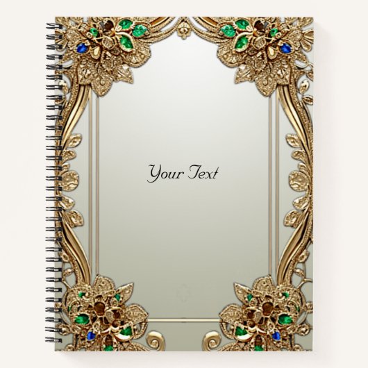 Elegantes Verziertes Notebook Notizblock (Vorderseite)