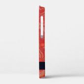 Elegantes Verziertes rotes Blumenmuster Case-Mate iPhone Hülle (Rückseite / Links)