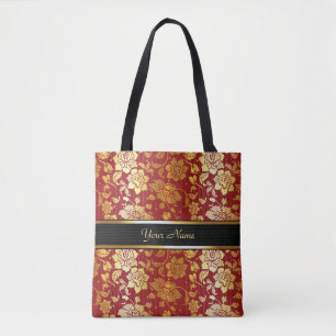 Elegantes Verziertes Royal Red Jewel Golden Gold Tasche