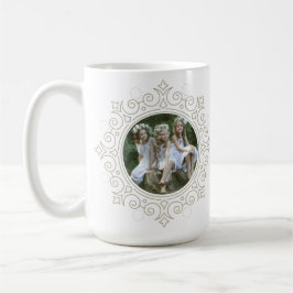 Elegantes Verziertes Snowflake Foto Kaffeetasse