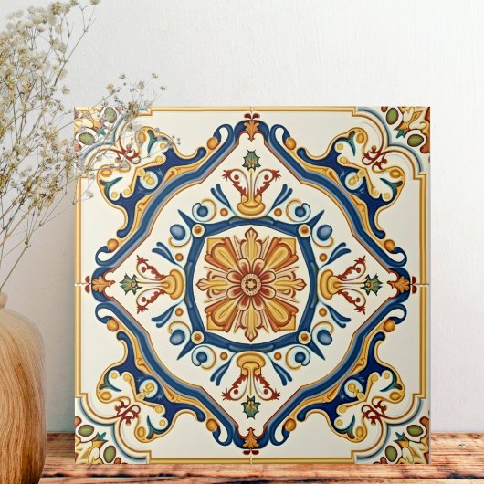 Elegantes Verziertes Spanisch Fliese