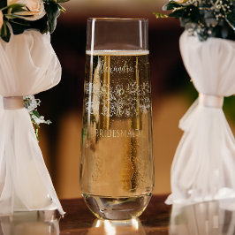 Elegantes Verziertes Vintages Geschenk an die Blum Stiellose Champagnerflöte