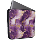 Elegantes vetas doradas y moradas laptopschutzhülle (Vorne Rechts)