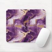 Elegantes vetas doradas y moradas mousepad (Mit Mouse)