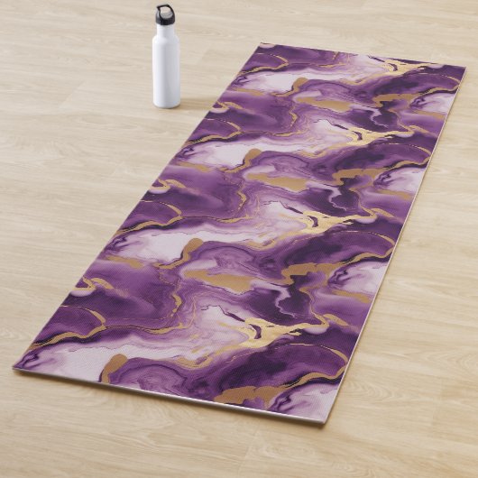 Elegantes vetas doradas y moradas yogamatte (Beispiel)